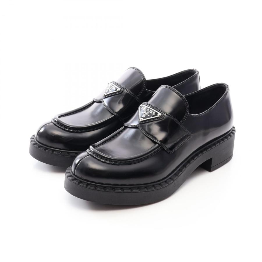 PRADA（プラダ） 三角プレート ブランドオフ レザー ローファー 中古
