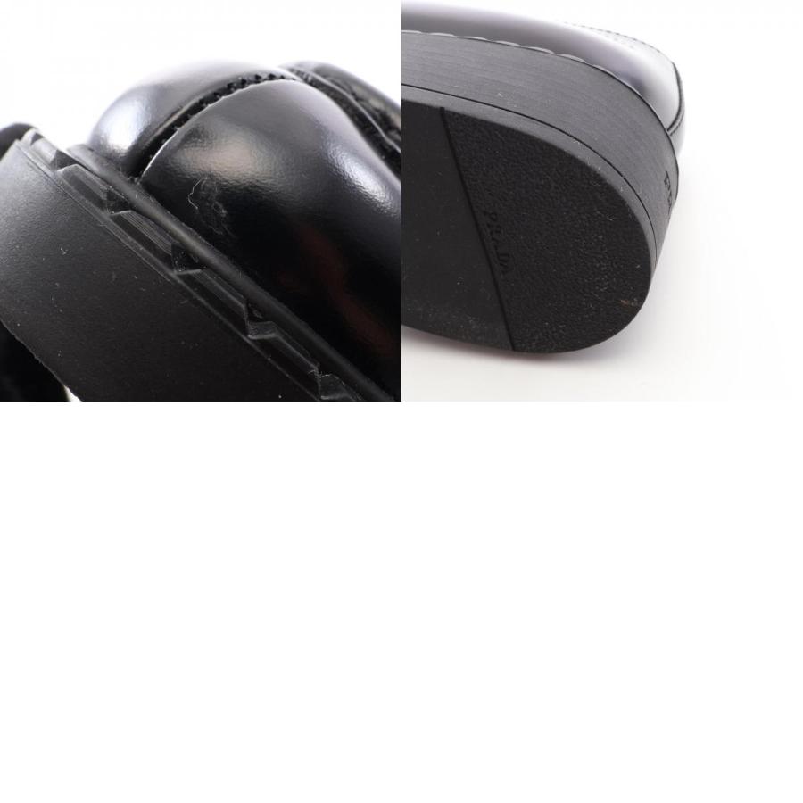PRADA（プラダ） 三角プレート ブランドオフ レザー ローファー 中古
