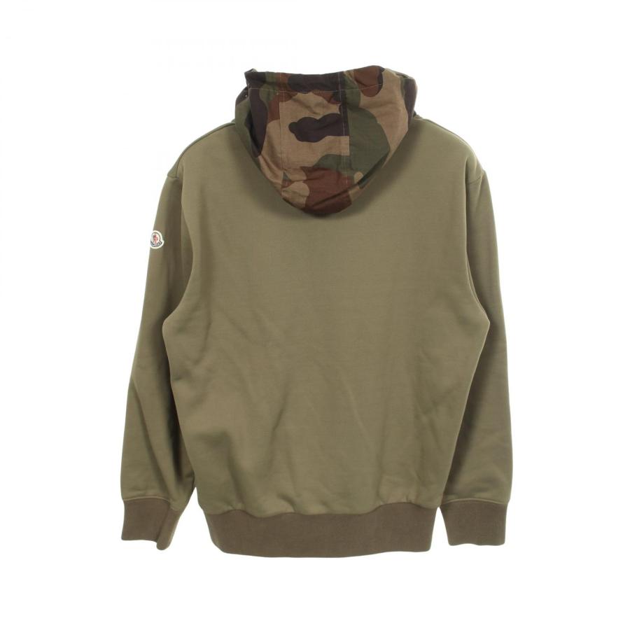 【美品】 モンクレール パーカー 迷彩 カーキ 0 MAGLIA 16年モデル MONCLER（モンクレール） カモフラージュ 切替 ブランドオフ コットン