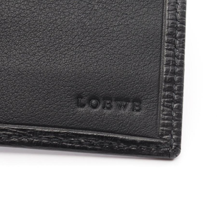 LOEWE（ロエベ） アナグラム ブランドオフ レザー 二つ折り長財布