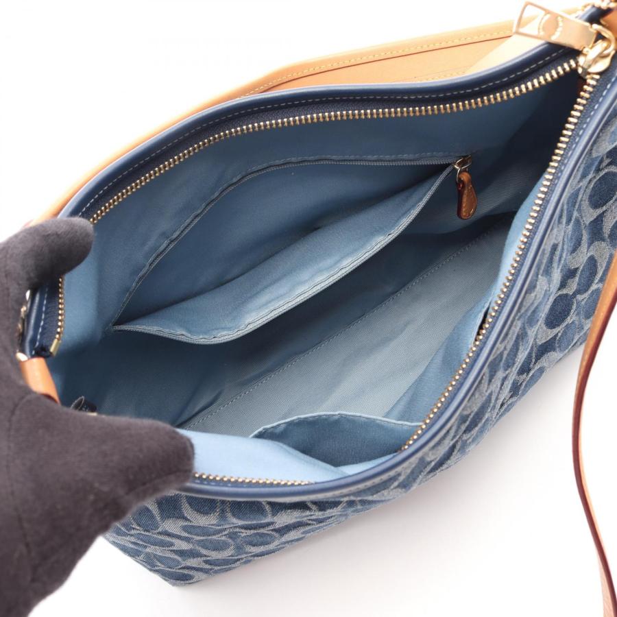 COACH ショルダーバッグ デニム ネイビー COACH（コーチ） ローレル シグネチャー 2WAY ブランドオフ デニム