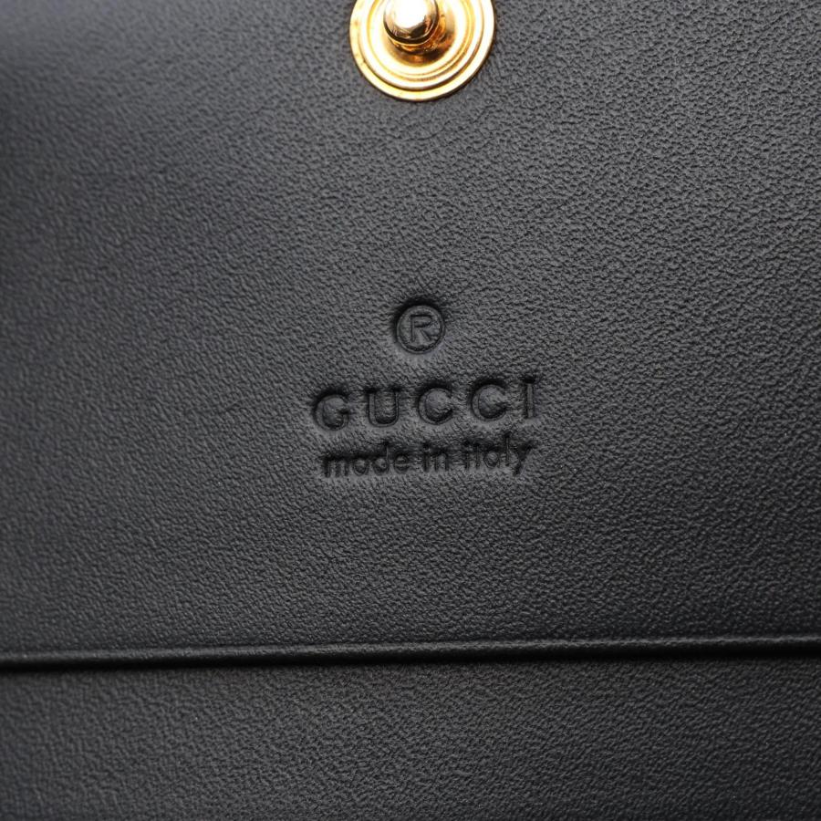 GUCCI（グッチ） GGスプリーム ビー ブランドオフ レザー 二つ折り財布