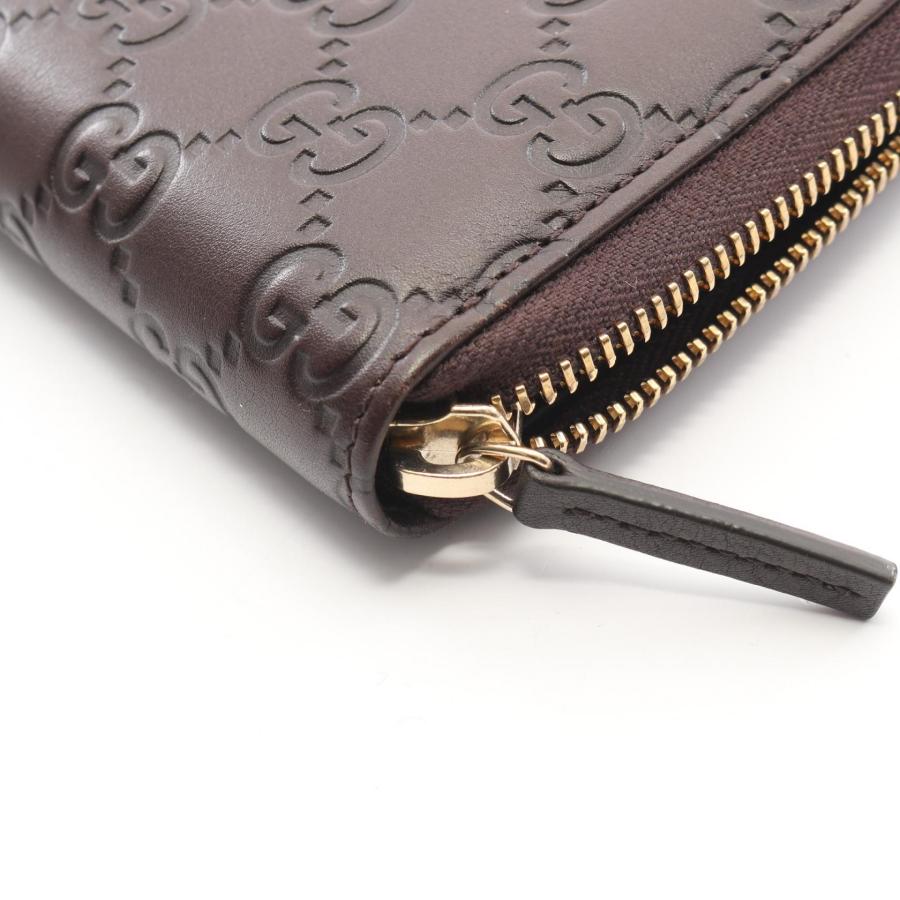 GUCCI（グッチ） GGキャンバス ブランドオフ レザー ラウンド長財布