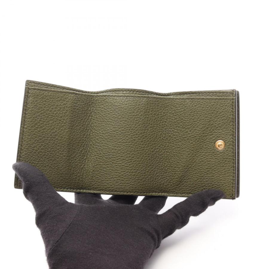 GUCCI（グッチ） ミニウォレット ロゴ ブランドオフ レザー 三つ折り