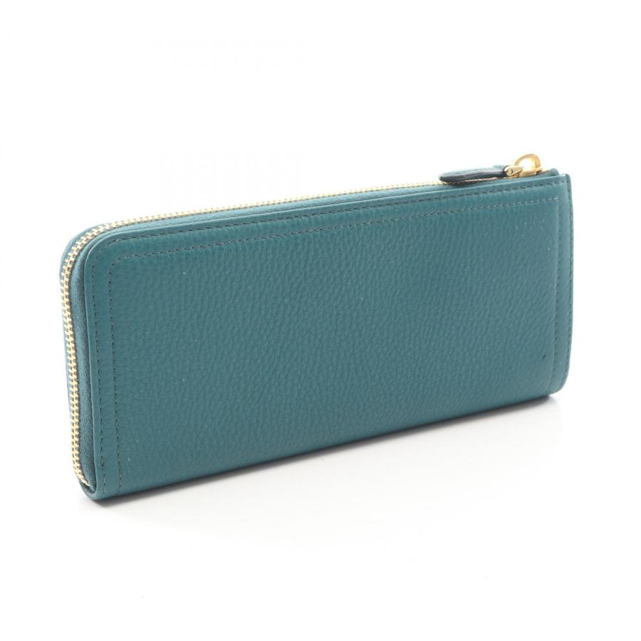 激レア✨PRADA サフィアーノ メタルロゴ 緑 折り財布 長財布 フラップ PRADA（プラダ） メタル ロゴ L型ZIP長財布 ブランドオフ レザー L型