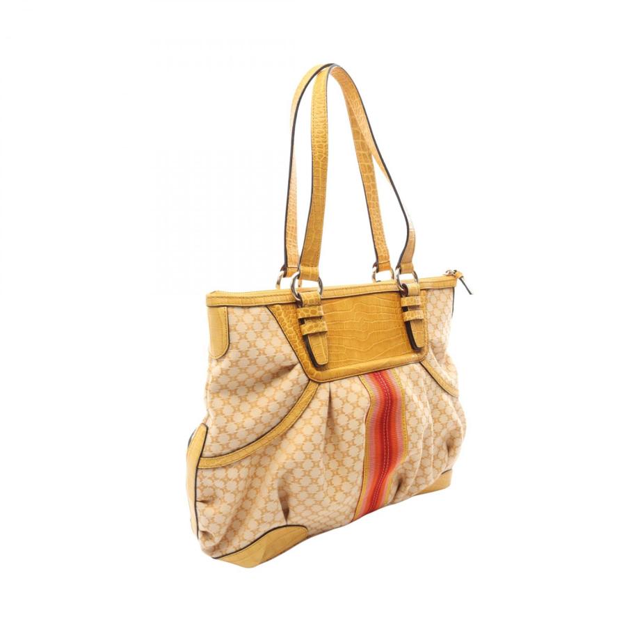 CELINE マカダム ハンドバッグ クロコ型押し CELINE（セリーヌ） マカダム クロコ型押し ブランドオフ レザー