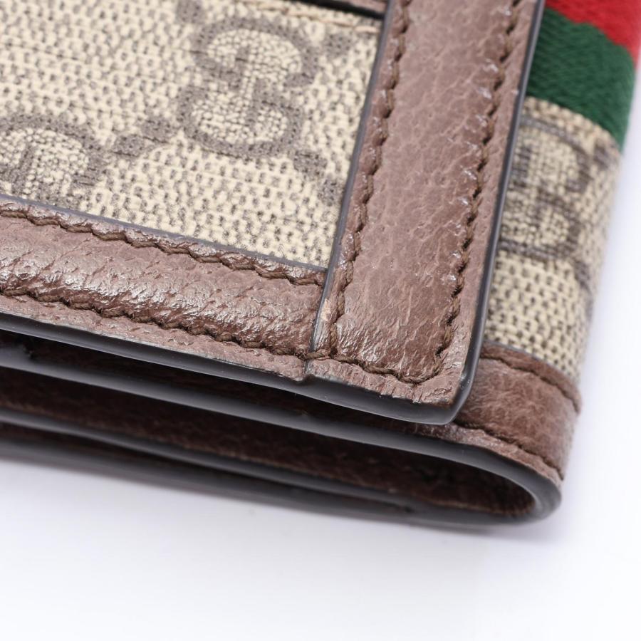 GUCCI（グッチ） オフィディア GGスプリーム ブランドオフ レザー 三