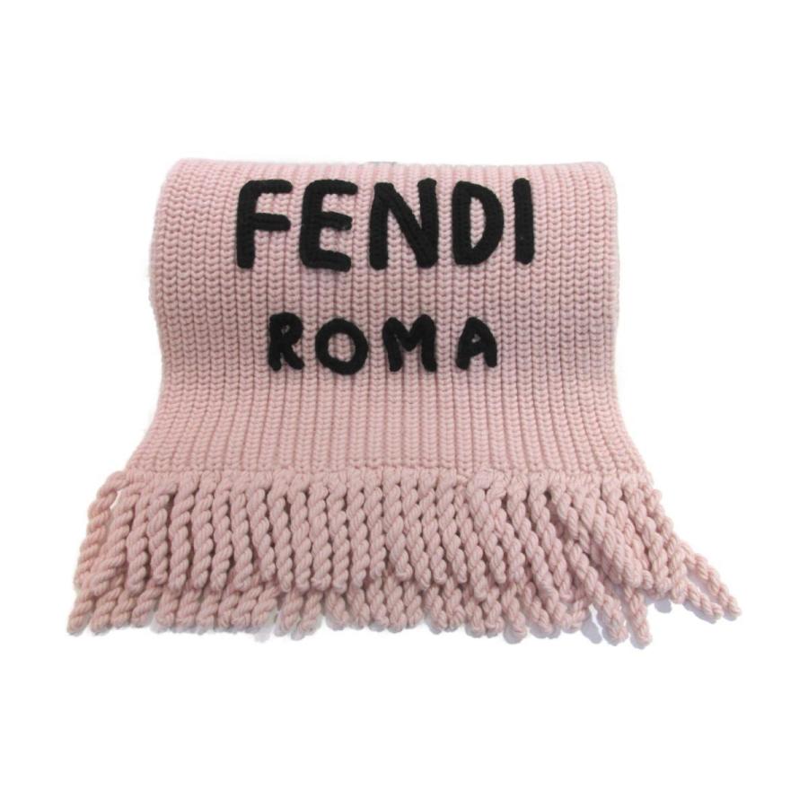 FENDI フェンディ ロゴ入り マフラー ピンク系 ピンク その他 FENDI フェンディ ロゴ入り マフラー ピンク系 ピンク その他