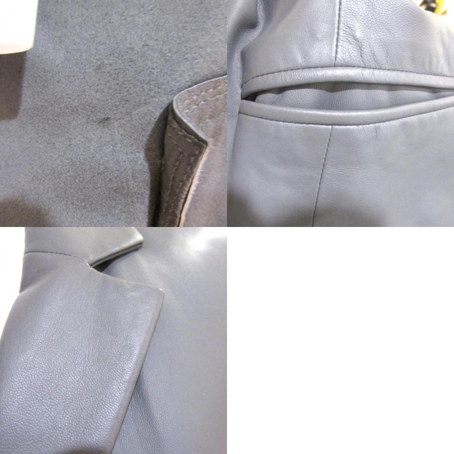 LOEWE ロエベ テーラードジャケット レザージャケット グレー系 
