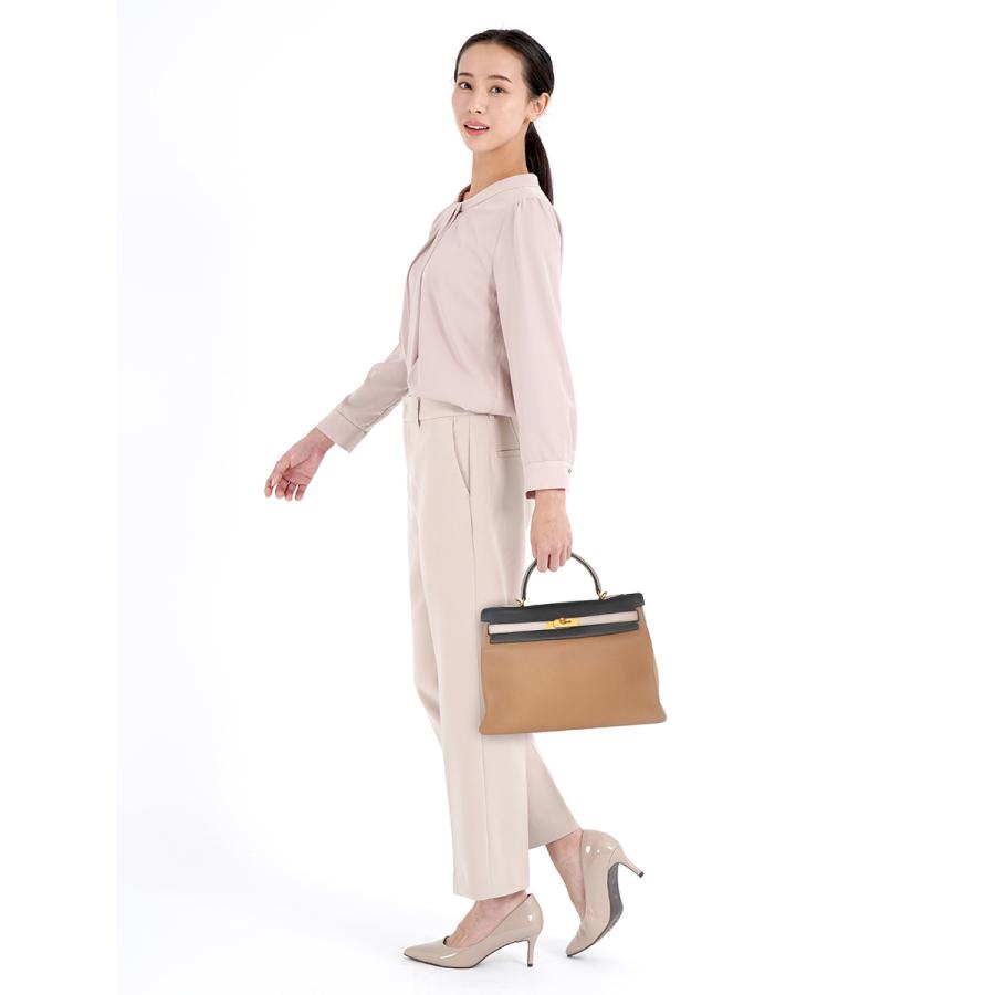 正規品 エルメス ケリー35 トリコロール 内縫い ハンドバッグ ベージュ ダークブラウン系 金具 ゴールド トリヨンクレマンス ランクa New限定品 Cih Dev Humbird Com