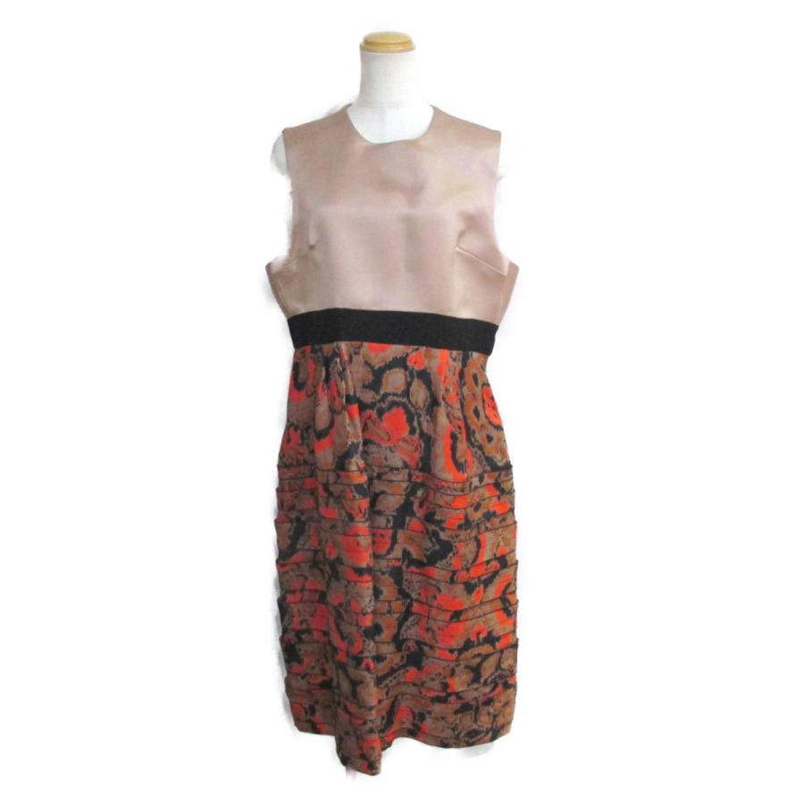 新作ウエア ワンピース クリスチャン ディオール Dior クリスチャン ディオール シャンパンベージュｘブラックｘオレンジｘベージュ ランクb 表記タグ無しの為不明 ワンピース チュニック Www Tsuyamaya Co Jp