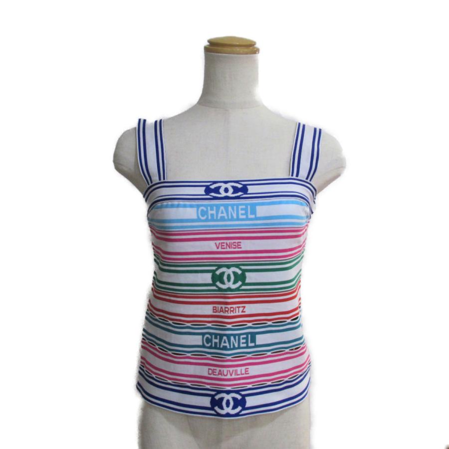 CHANEL ホワイト メッシュ キャミソール