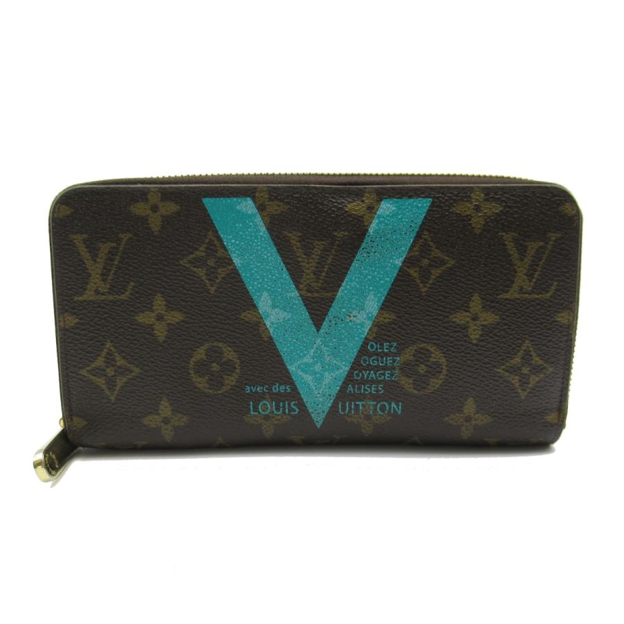 ルイ・ヴィトン ジッピー・ウォレット ブラウン系 モノグラム ゴールド  