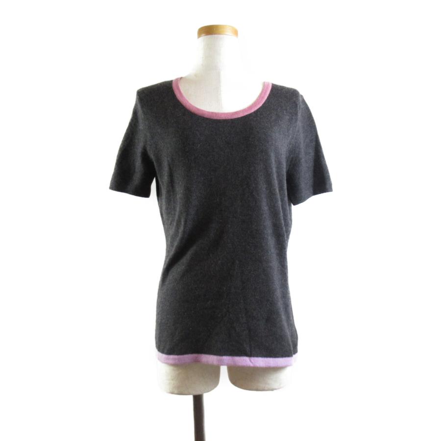 CHANEL シャネル ニット 半袖ニット グレー系 カシミア 中古  