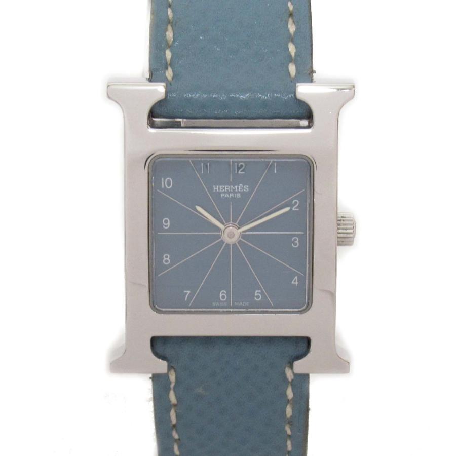 HERMES エルメス 腕時計 Hウォッチ 腕時計 ブルー系 ステンレススチール 中古 レディース :2104101990395:ブランドオフ  Yahoo!店 - 通販 - Yahoo!ショッピング