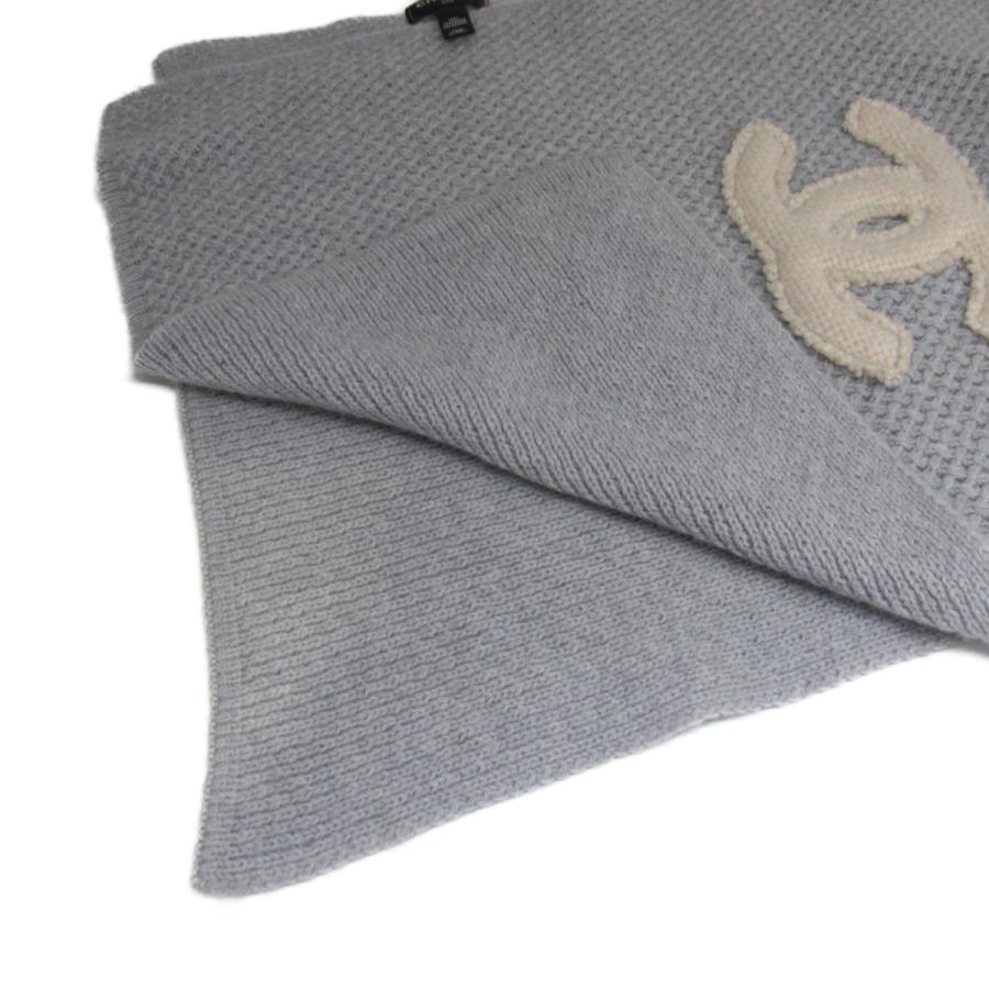CHANEL シャネル マフラー グレー系 カシミア 中古 : ブランド CHANEL シャネル マフラー グレー系 カシミア 中古 : ブランド