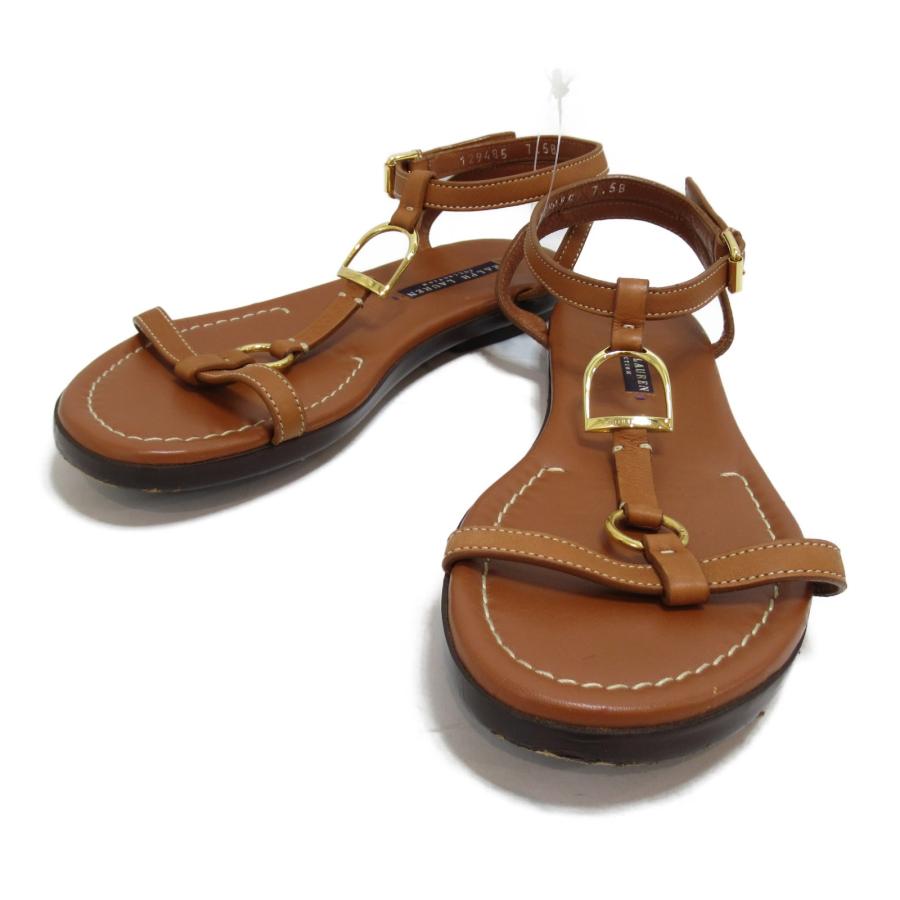 RALPH LAUREN ラルフローレン サンダル ブラウン系 レザー 中古 