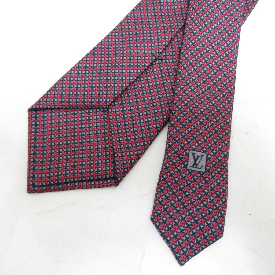 VUITTON ルイ・ヴィトン ネクタイ ネクタイ レッド系 シルク 【Insect】 中古