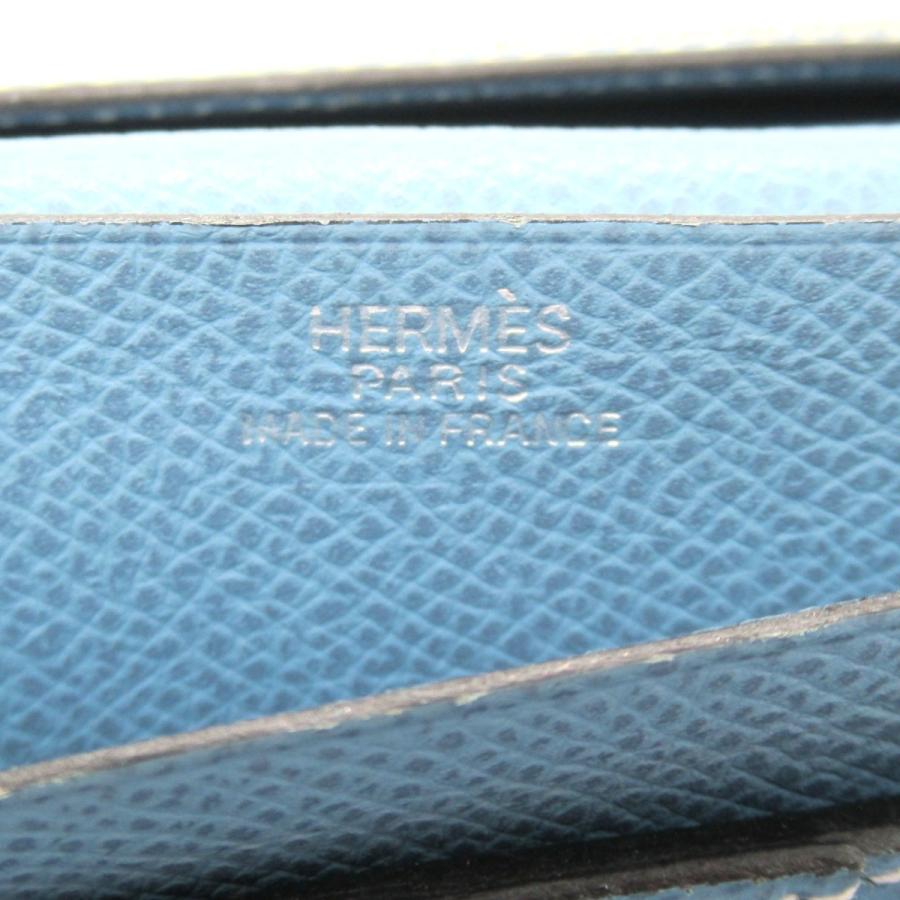HERMES エルメス 三つ折長財布 ベアン ブルー系 レザー 中古 HERMES エルメス 三つ折長財布 ベアン ブルー系 レザー 中古