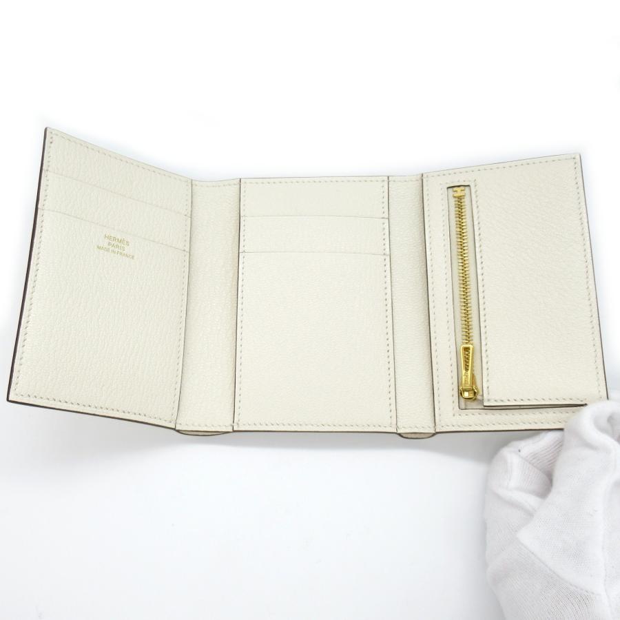 HERMES エルメス 三つ折り財布 ベアンコンビネ ホワイト系 HERMES エルメス 三つ折り財布 ベアンコンビネ ホワイト系