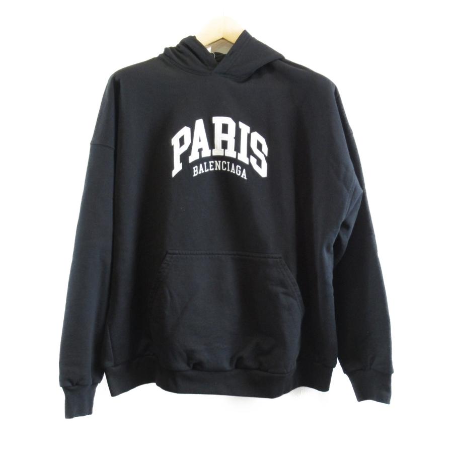 BALENCIAGA バレンシアガ パーカー ブラック系 コットン 中古 メンズ 