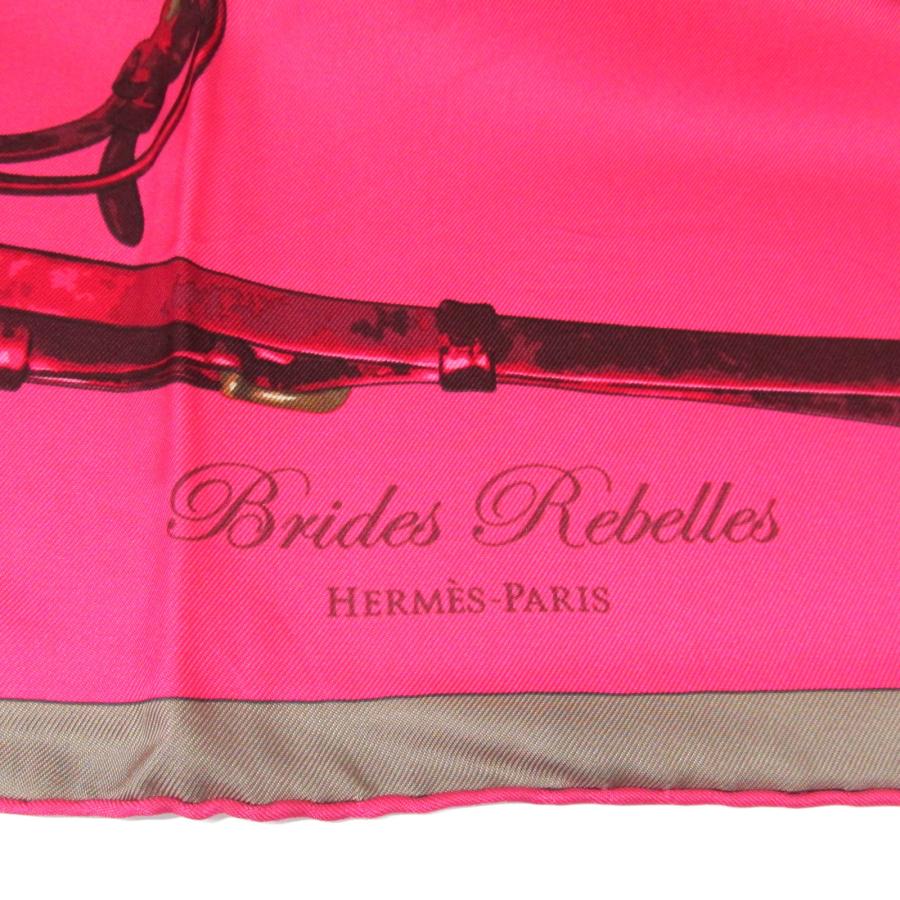 HERMES エルメス スカーフ ピンク系 シルク 中古 レディース HERMES エルメス スカーフ ピンク系 シルク 中古 レディース