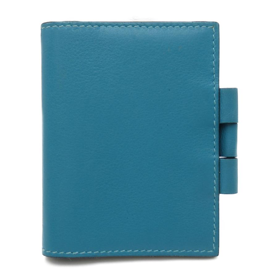 HERMES エルメス 手帳カバー ミニ手帳カバー ブルー系 レザー HERMES エルメス 手帳カバー ミニ手帳カバー ブルー系 レザー