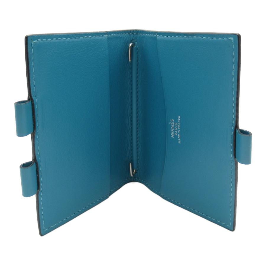 HERMES エルメス 手帳カバー ミニ手帳カバー ブルー系 レザー HERMES エルメス 手帳カバー ミニ手帳カバー ブルー系 レザー