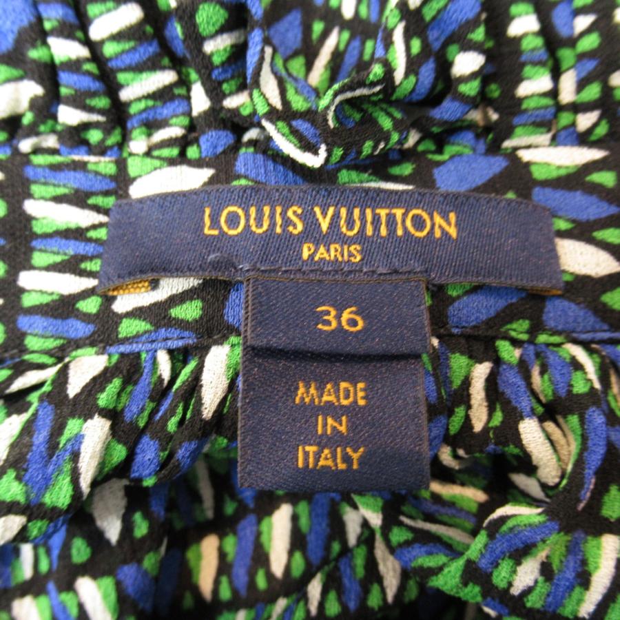 LOUIS VUITTON ルイ・ヴィトン ブラウス グリーン系 シルク 中古 