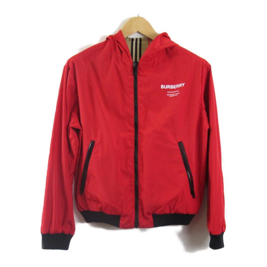 BURBERRY バーバリー ブルゾン レッド系 ナイロン 中古 レディース 