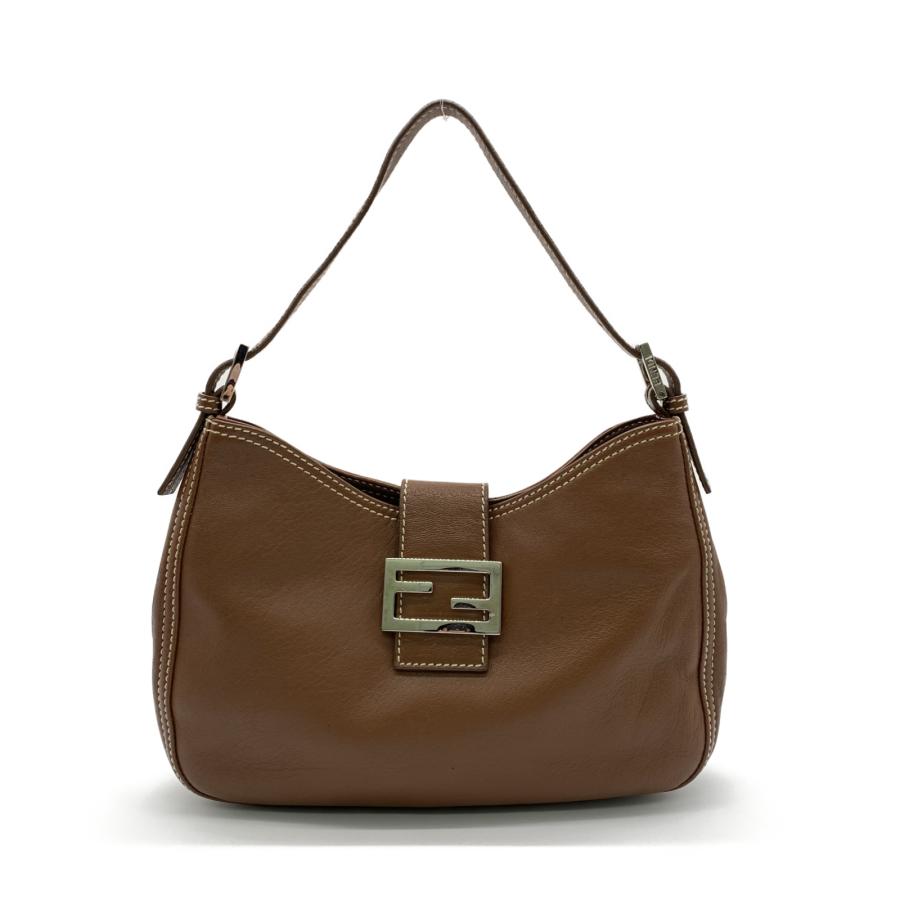 FENDI フェンディ ショルダーバッグ マンマバケット ブラウン系 カーフ 