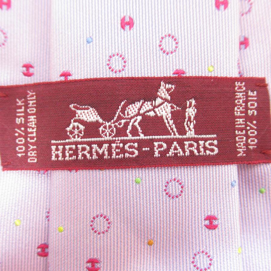 HERMES エルメス ネクタイ ピンク系 シルク 中古 メンズ HERMES エルメス ネクタイ ピンク系 シルク 中古 メンズ