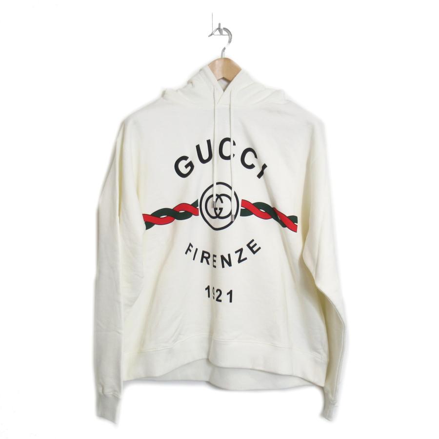 GUCCI グッチ パーカー ホワイト系 コットン 中古 メンズ : ブランド 