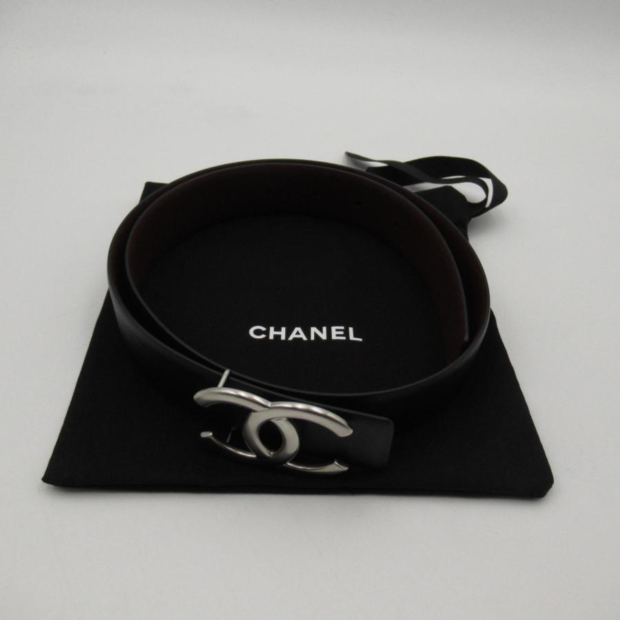 CHANEL シャネル ベルト ブラック系 レザー 中古 レディース CHANEL シャネル ベルト ブラック系 レザー 中古 レディース