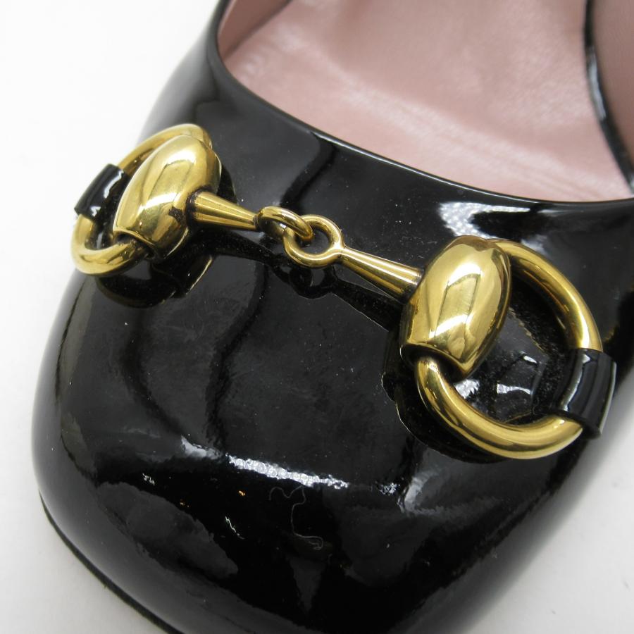 GUCCI グッチ パンプス ブラック系 パテントレザー 中古 GUCCI グッチ パンプス ブラック系 パテントレザー 中古