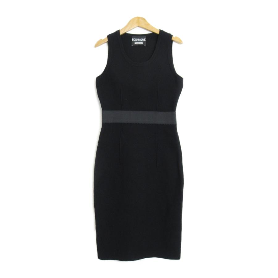 MOSCHINO モスキーノ ワンピース ワンピース ブラック系 レーヨン 中古 