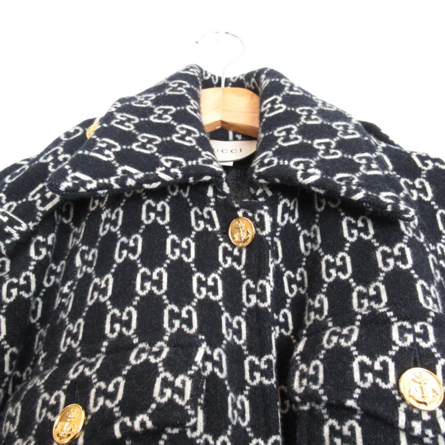 GUCCI グッチ ポンチョ ブラック系 ウール 中古 レディース GUCCI グッチ ポンチョ ブラック系 ウール 中古 レディース