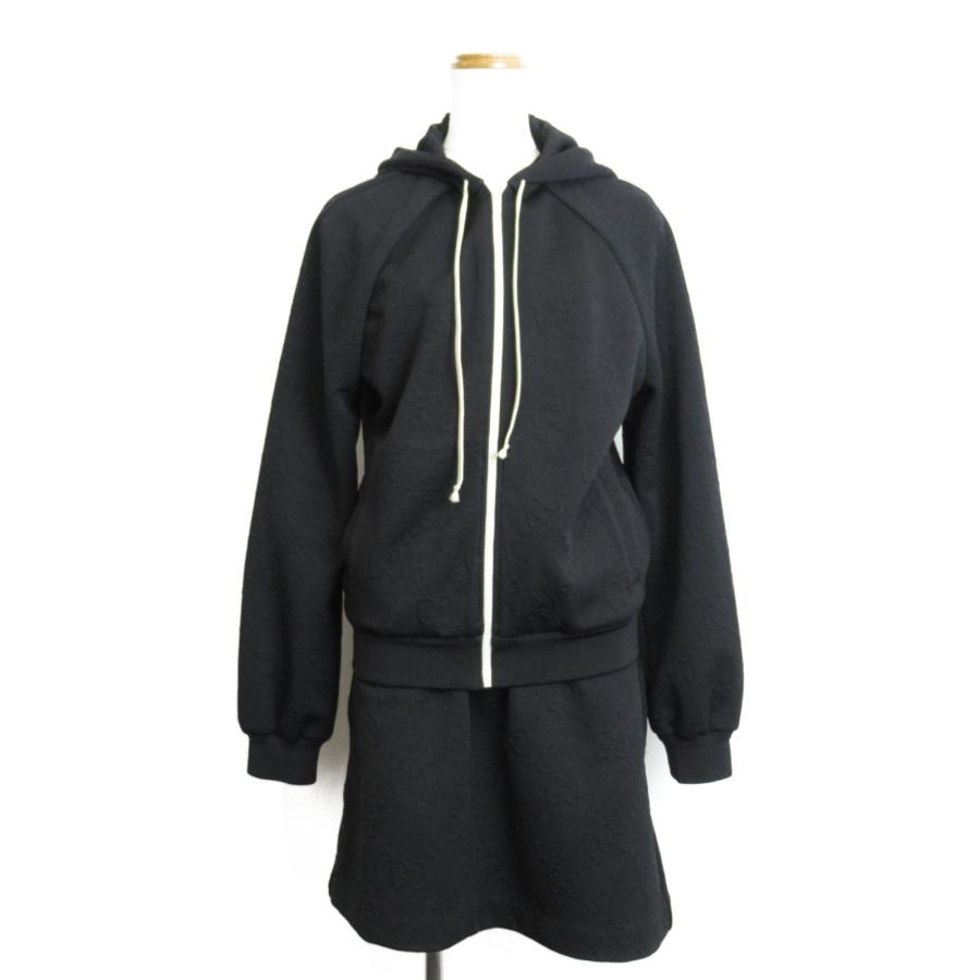 GUCCI グッチ セットアップ パーカー スカートセットアップ ブラック系 