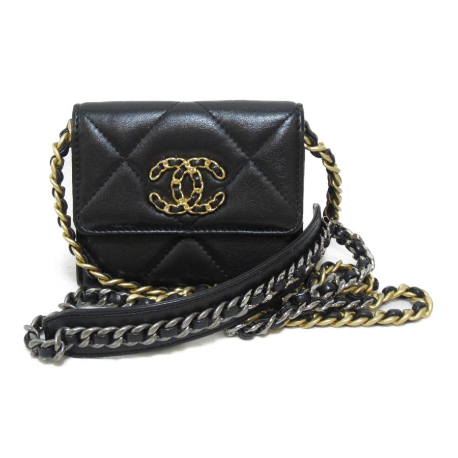 CHANEL シャネル ショルダーバッグ チェーンウォレット ブラック CHANEL シャネル ショルダーバッグ チェーンウォレット ブラック