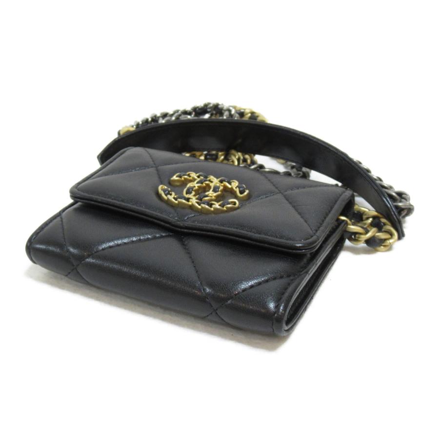 CHANEL シャネル ショルダーバッグ チェーンウォレット ブラック CHANEL シャネル ショルダーバッグ チェーンウォレット ブラック