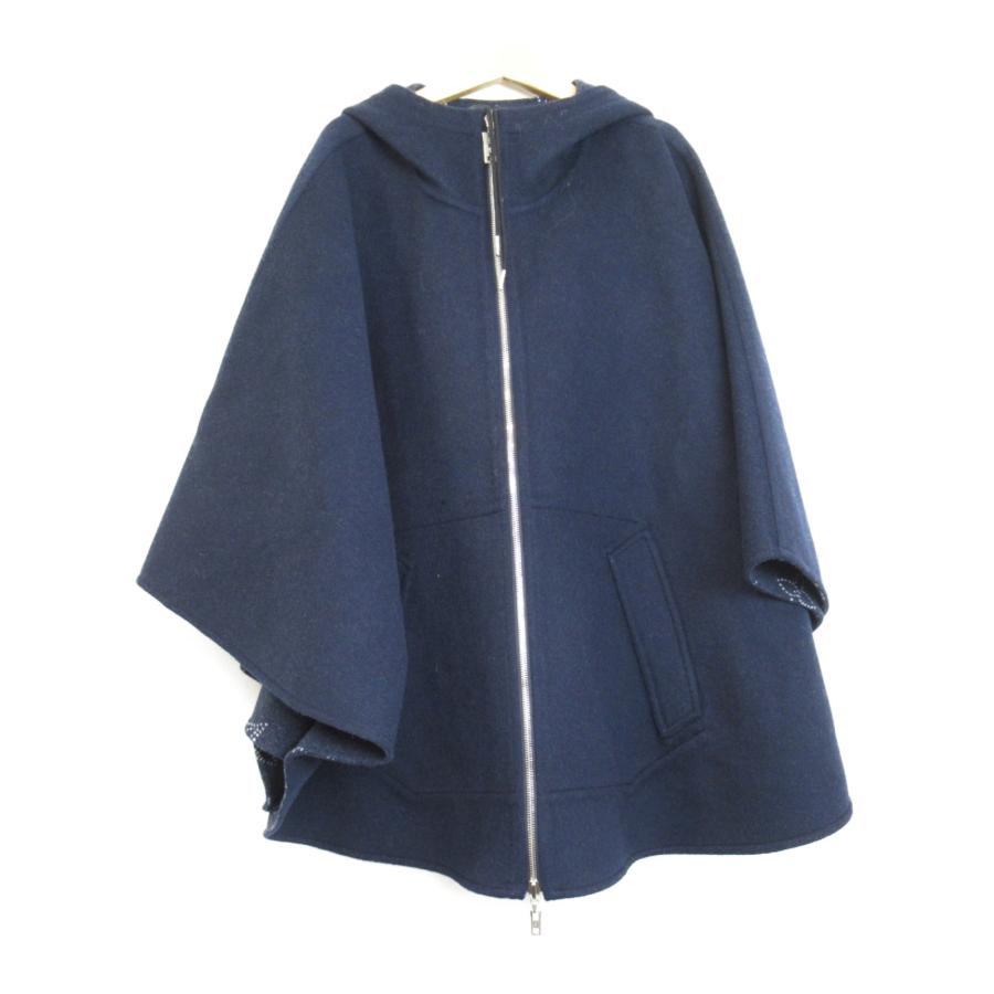LOUIS VUITTON ルイ・ヴィトン ポンチョ ネイビー系 ウール 中古 