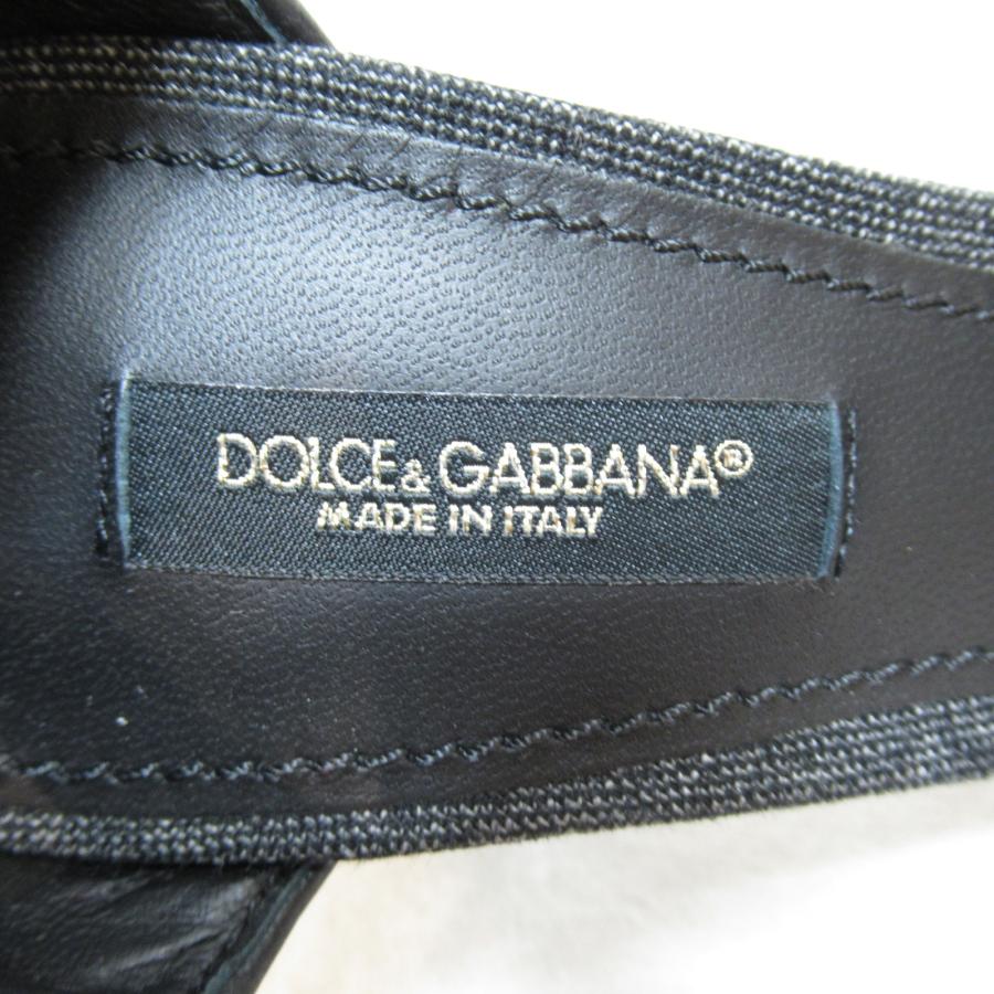 DOLCE&GABBANA ドルチェアンドガッバーナ ミュール ミュール ブラック系 キャンバス  中古 レディース｜brandoff｜05