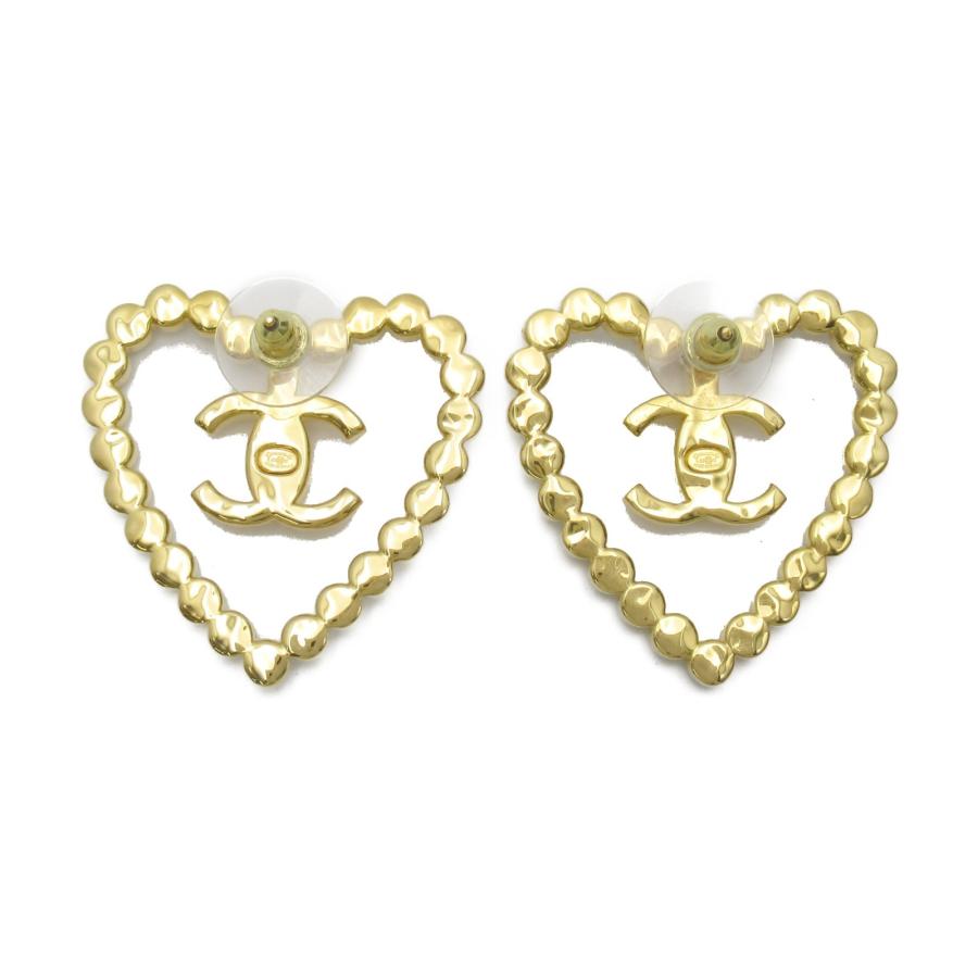 CHANEL シャネル ピアス ハートピアス ゴールド系 その他 中古 CHANEL シャネル ピアス ハートピアス ゴールド系 その他 中古