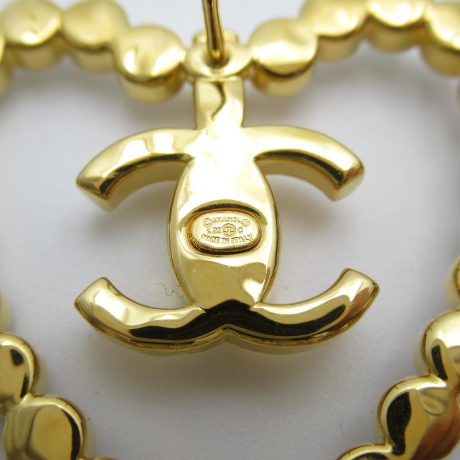 CHANEL シャネル ピアス ハートピアス ゴールド系 その他 中古 CHANEL シャネル ピアス ハートピアス ゴールド系 その他 中古