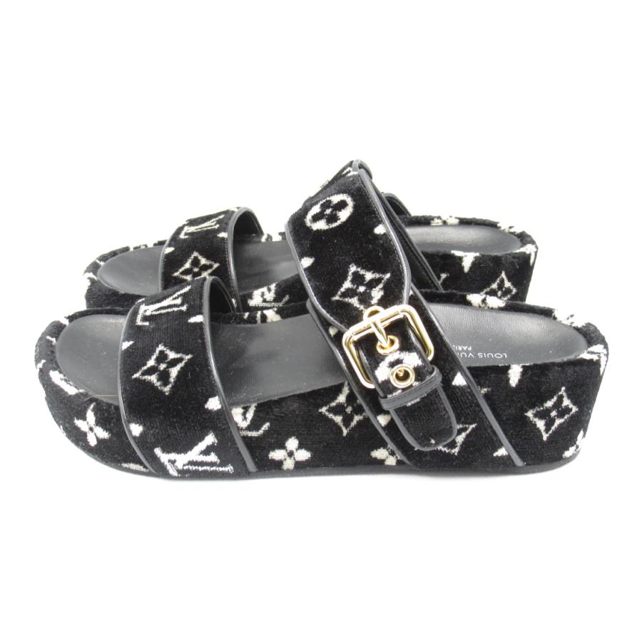 LOUIS VUITTON ルイ・ヴィトン サンダル ブラック系 中古 LOUIS VUITTON ルイ・ヴィトン サンダル ブラック系 中古