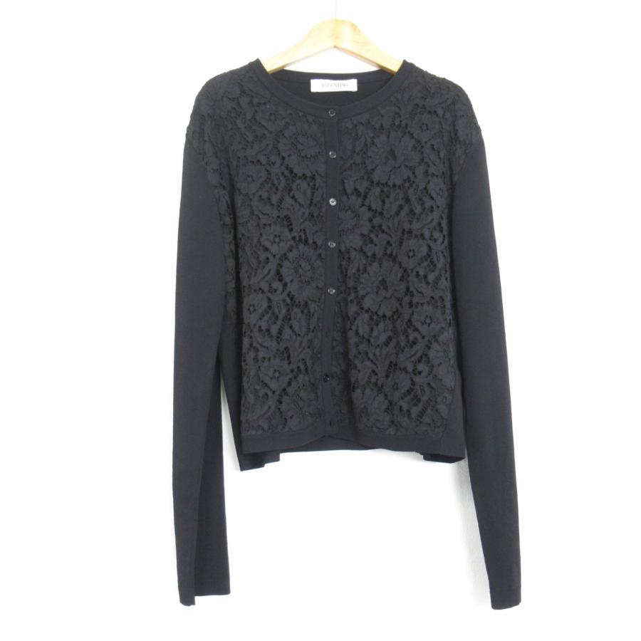 Valentino ヴァレンチノ カーディガン レース ブラック系 レーヨン  