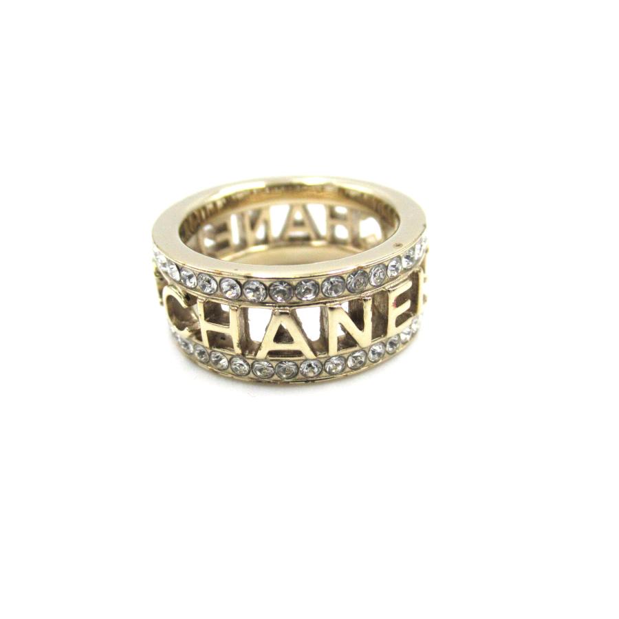 CHANEL シャネル リング・指輪 ロゴリング ゴールド系 GP CHANEL シャネル リング・指輪 ロゴリング ゴールド系 GP