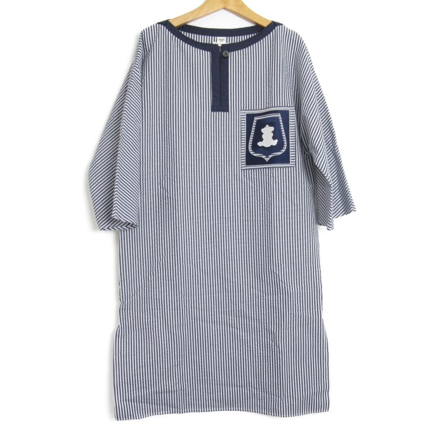 HERMES ワンピース ブルー