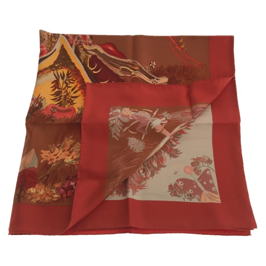 HERMES エルメス スカーフ スカーフ レッド系 シルク 中古 レディース 