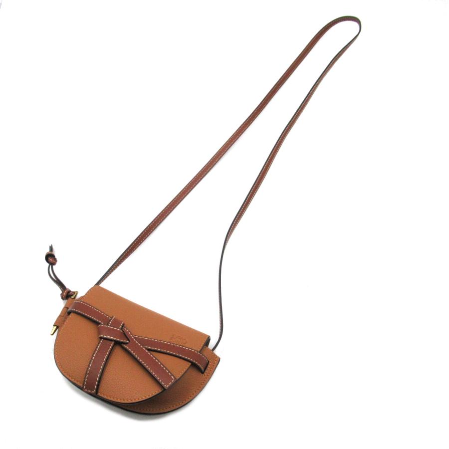 LOEWE ロエベ ショルダーバッグ ゲートミニ ブラウン系 レザー LOEWE ロエベ ショルダーバッグ ゲートミニ ブラウン系 レザー